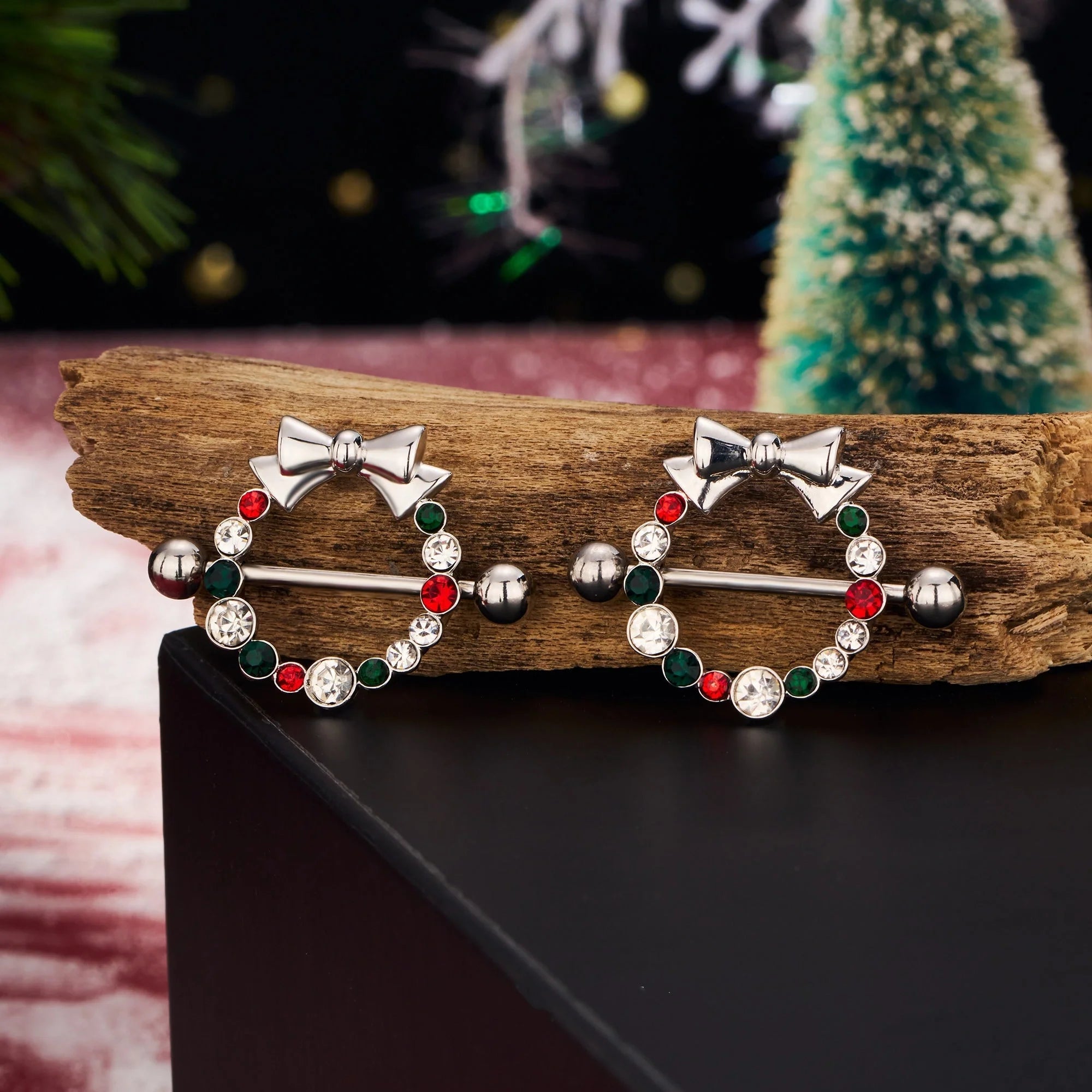 Christmas Nipple Rings - QIAO Crystal