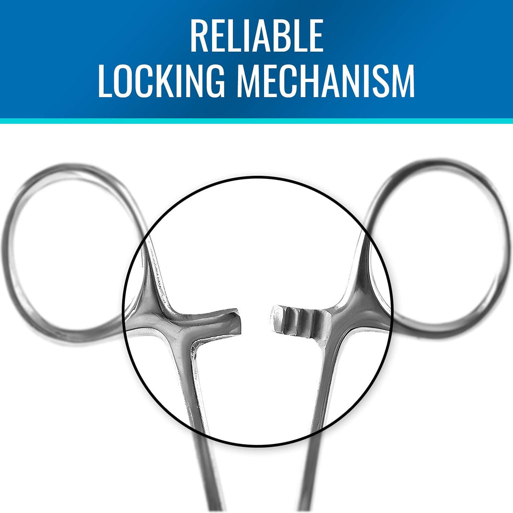 1 Count (Pack of 1) Silver Curved Kelly Forceps Locking Tweezers Clamp - QIAO CrystalQIAO CrystalQIAO Crystal