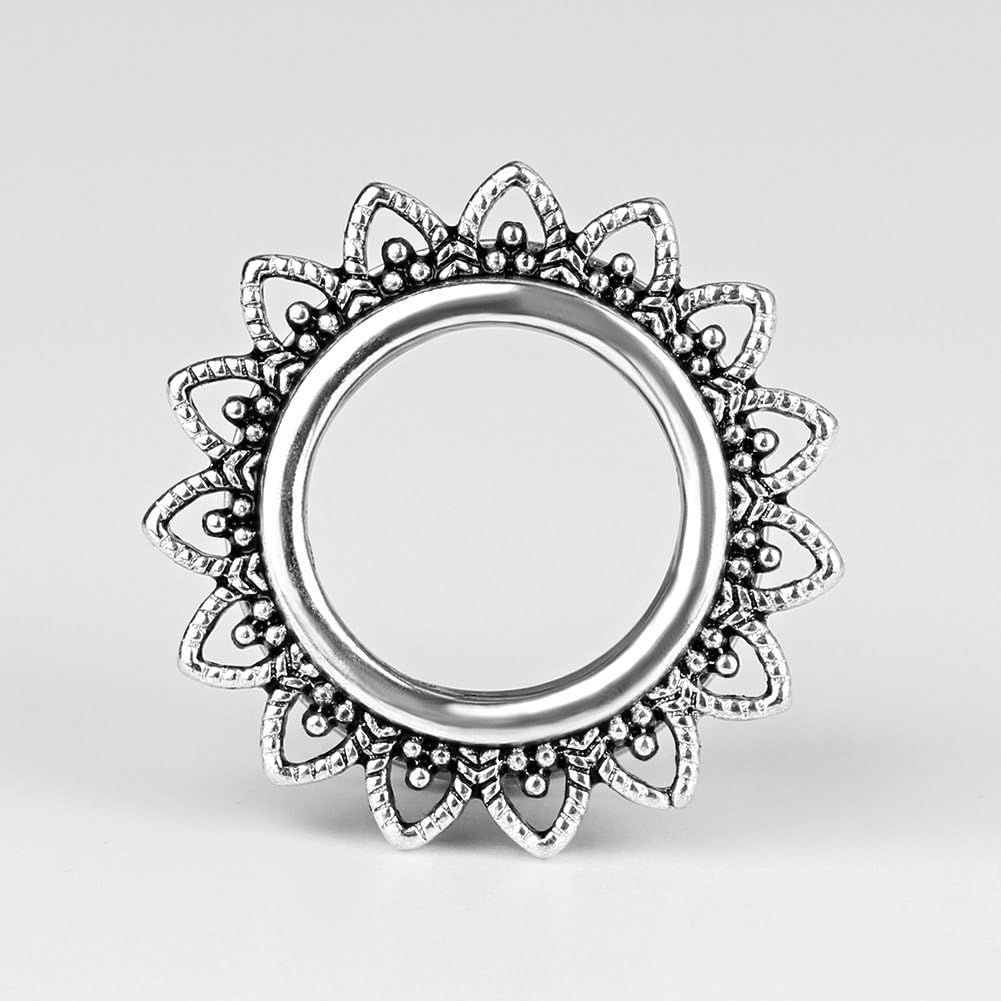 1 Pair Simple Retro Screw Tunnels Gauges Stretcher Piercings Ear Plugs - QIAO CrystalQIAO CrystalQIAO Crystal