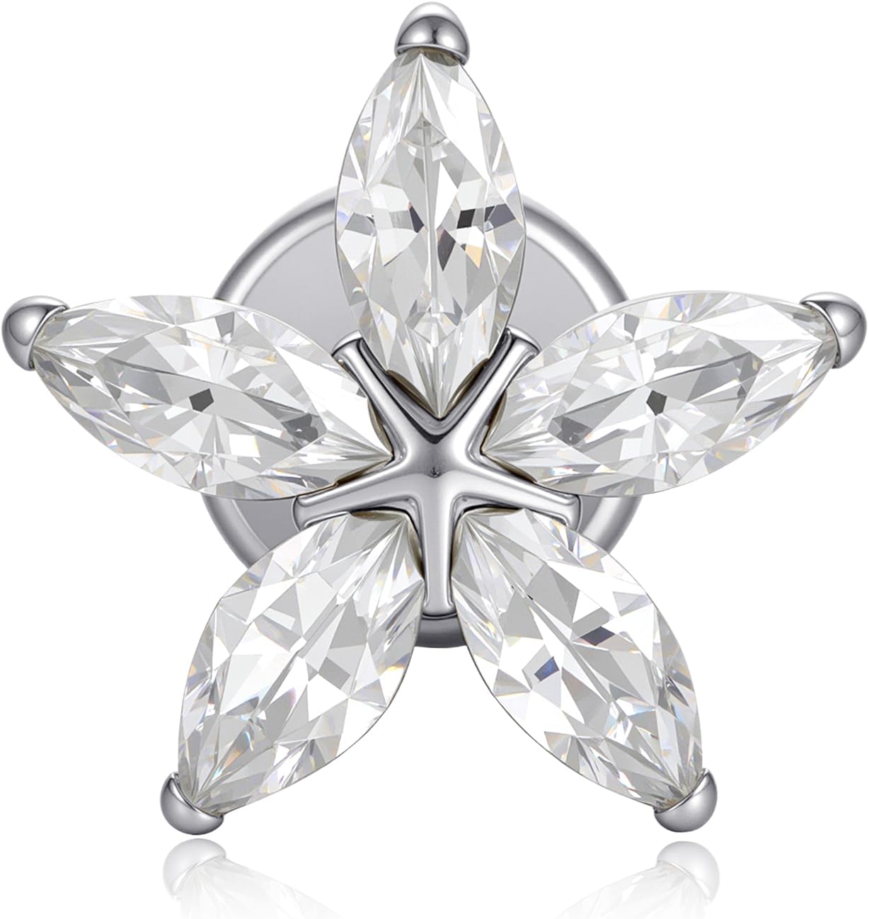 1 Piece Flat Back Earrings Cartilage Studs Tragus Conch Helix Piercings Cubic Zirconia Earring - QIAO CrystalQIAO CrystalQIAO Crystal