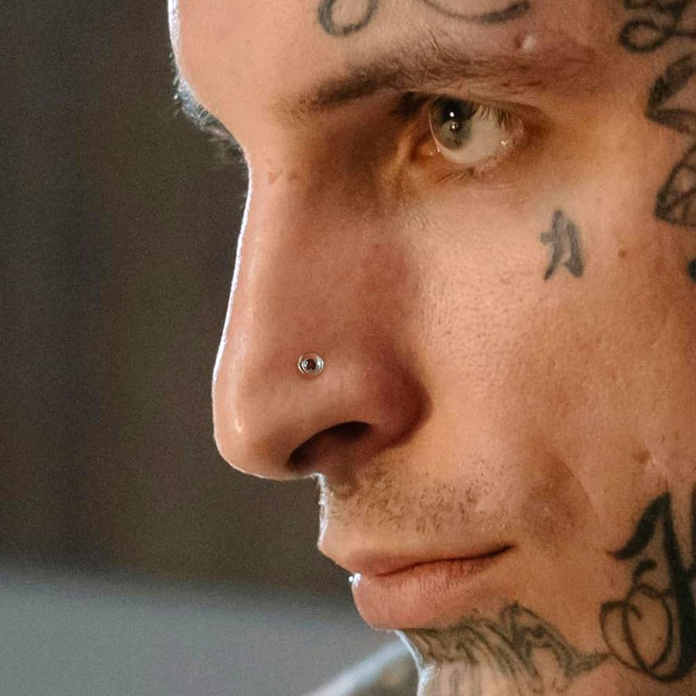 10Pcs Glass Clear Nose Studs Screw 18g/16g Glass Nose Piercing Retainer for Sport - QIAO CrystalQIAO CrystalQIAO Crystal