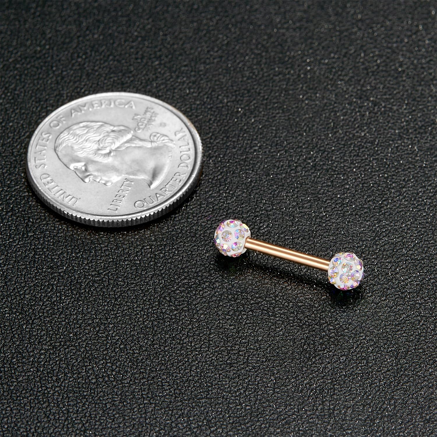 12mm - 18mm 14G Tongue Rings Nipple Straight Barbells Surgical Steel Body Piercing Jewelry - QIAO CrystalQIAO CrystalQIAO Crystal