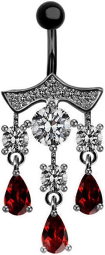 12PCS Belly Button Ring 14G Belly Rings Surgical Stainless Steel Navel Rings Belly Button Piercing Jewelry for Women - 我的商店我的商店我的商店