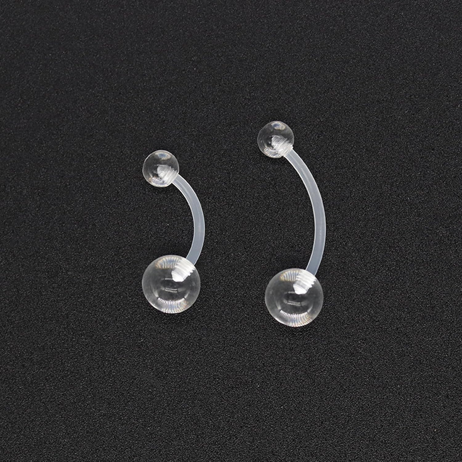 13 Pcs Plastic Belly Button Rings for Sports 14G Silicone Curved Piercings Clear Rings for Sports Navel Piercing Jewelry - 我的商店我的商店我的商店