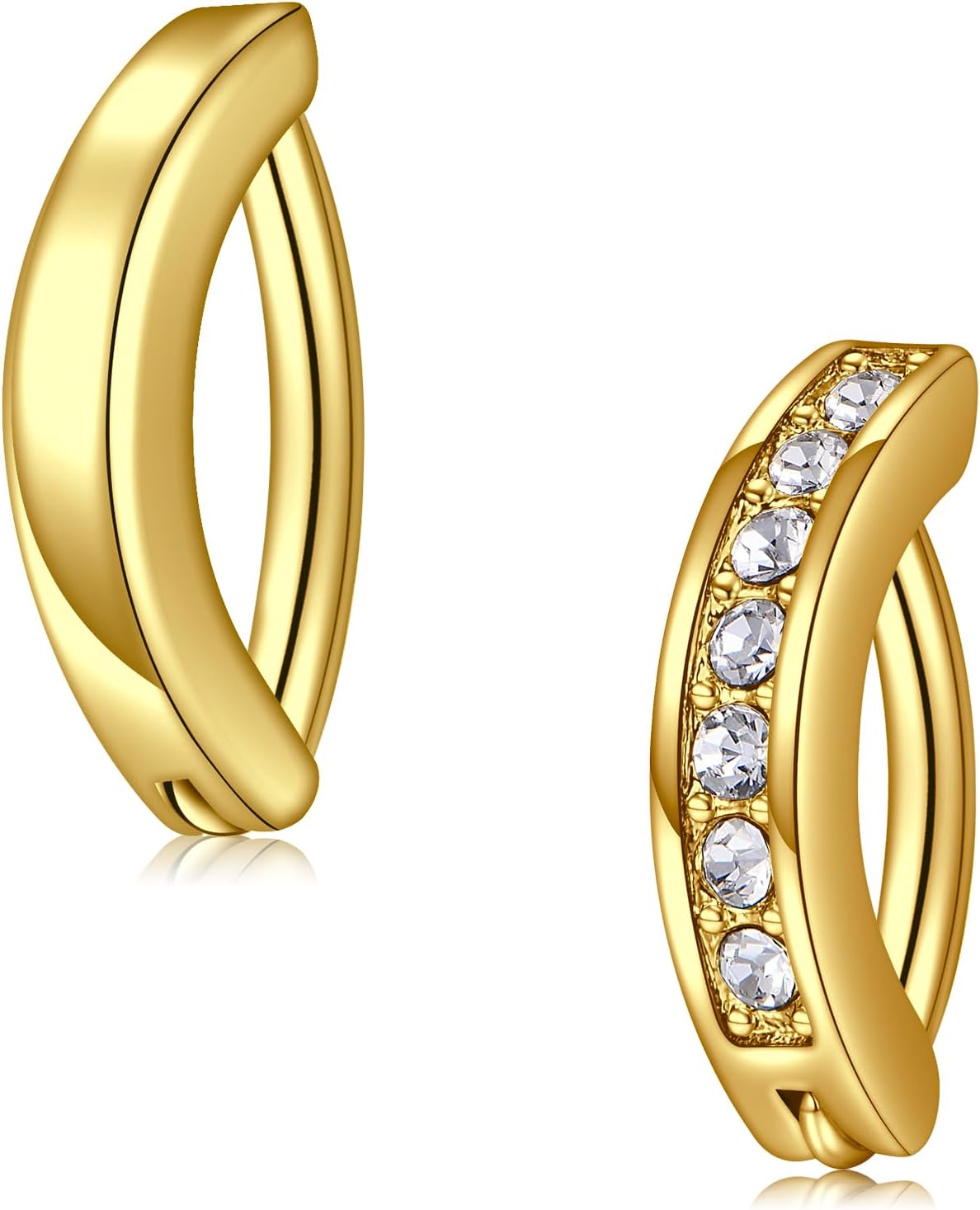 1/4 Inch Short Belly Button Rings 14G 6mm Stainless Steel Short Belly Navel Button Rings for Women Men - 我的商店我的商店我的商店