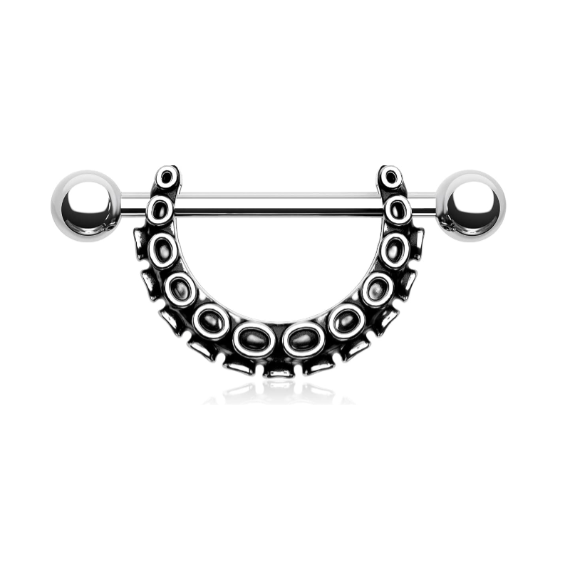 14G 316L Stainless Steel Octopus Piercing Jewelry Nipple Barbell - QIAO CrystalQIAO CrystalQIAO Crystal