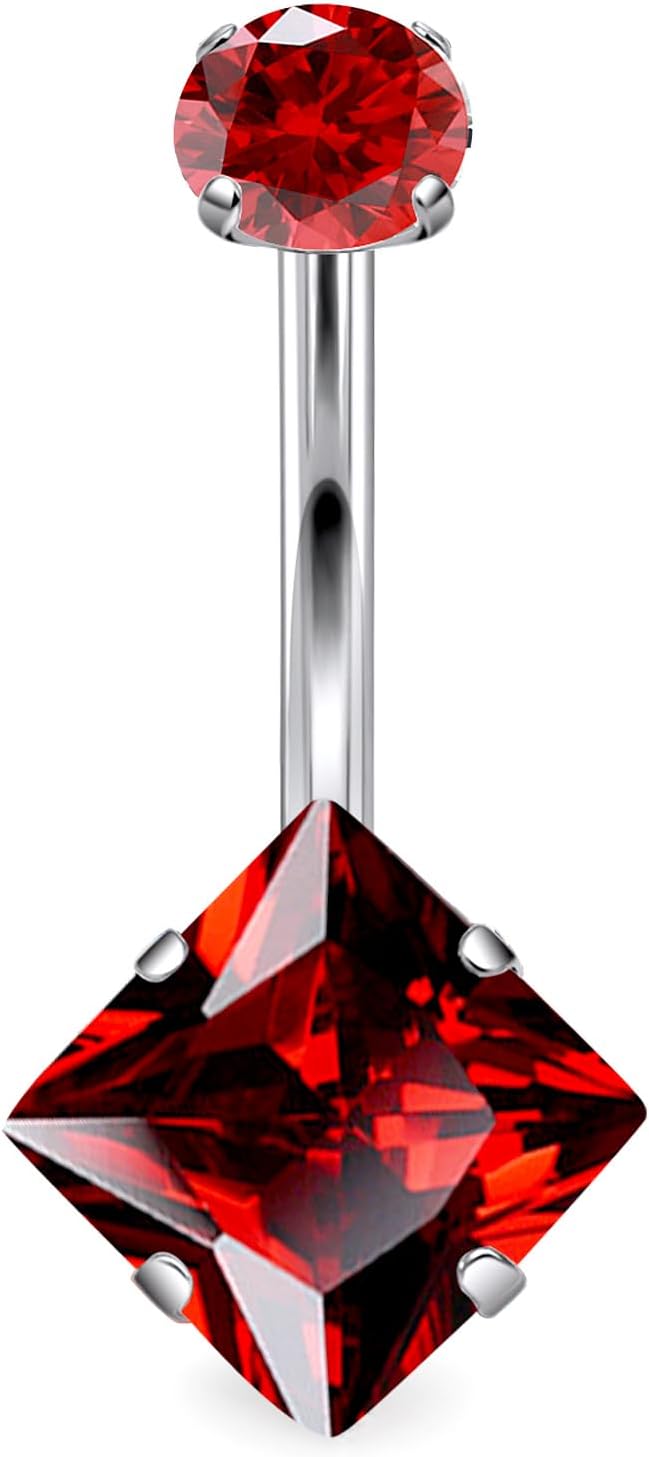 14G Astm F136 Titanium Internally Threaded Belly Button Ring Piercing Jewelry Cubic Zirconia Navel Rings Stud Belly Ring Barbell Piercing Jewelry for Women Men 10MM Bars - 我的商店我的商店我的商店