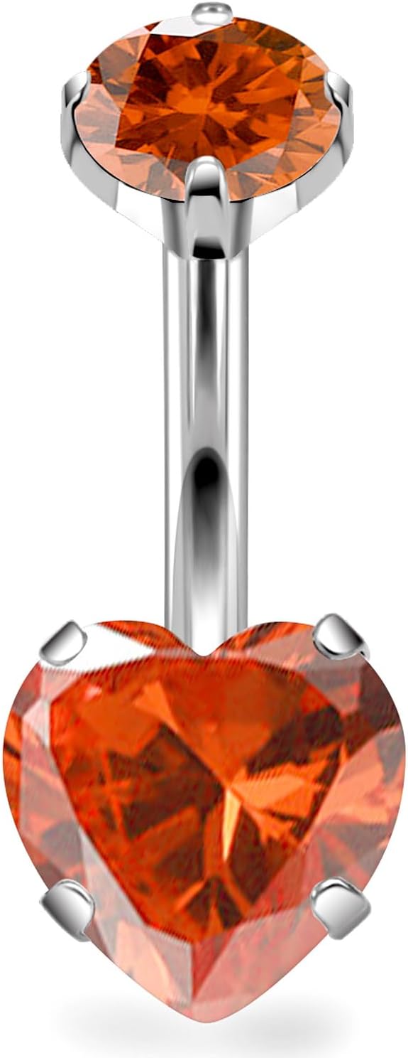 14G Astm F136 Titanium Internally Threaded Belly Button Ring Piercing Jewelry Cubic Zirconia Navel Rings Stud Belly Ring Barbell Piercing Jewelry for Women Men 10MM Bars - 我的商店我的商店我的商店