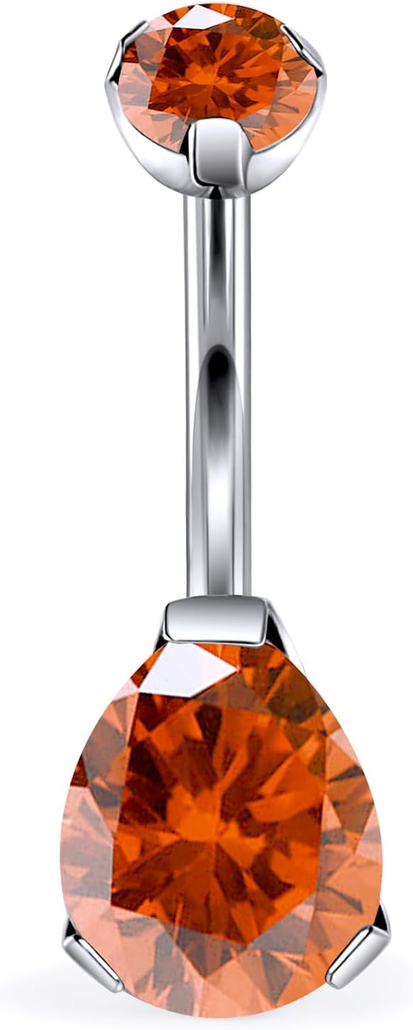 14G Astm F136 Titanium Internally Threaded Belly Button Ring Piercing Jewelry Cubic Zirconia Navel Rings Stud Belly Ring Barbell Piercing Jewelry for Women Men 10MM Bars - 我的商店我的商店我的商店