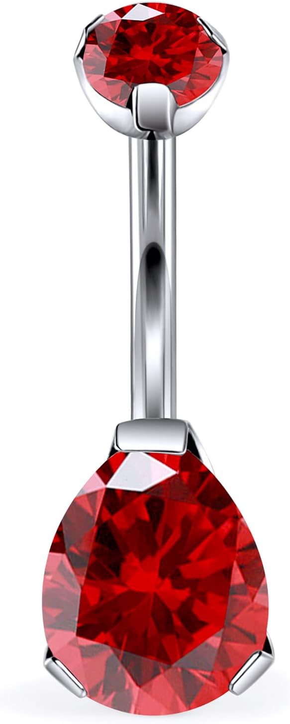 14G Astm F136 Titanium Internally Threaded Belly Button Ring Piercing Jewelry Cubic Zirconia Navel Rings Stud Belly Ring Barbell Piercing Jewelry for Women Men 10MM Bars - 我的商店我的商店我的商店