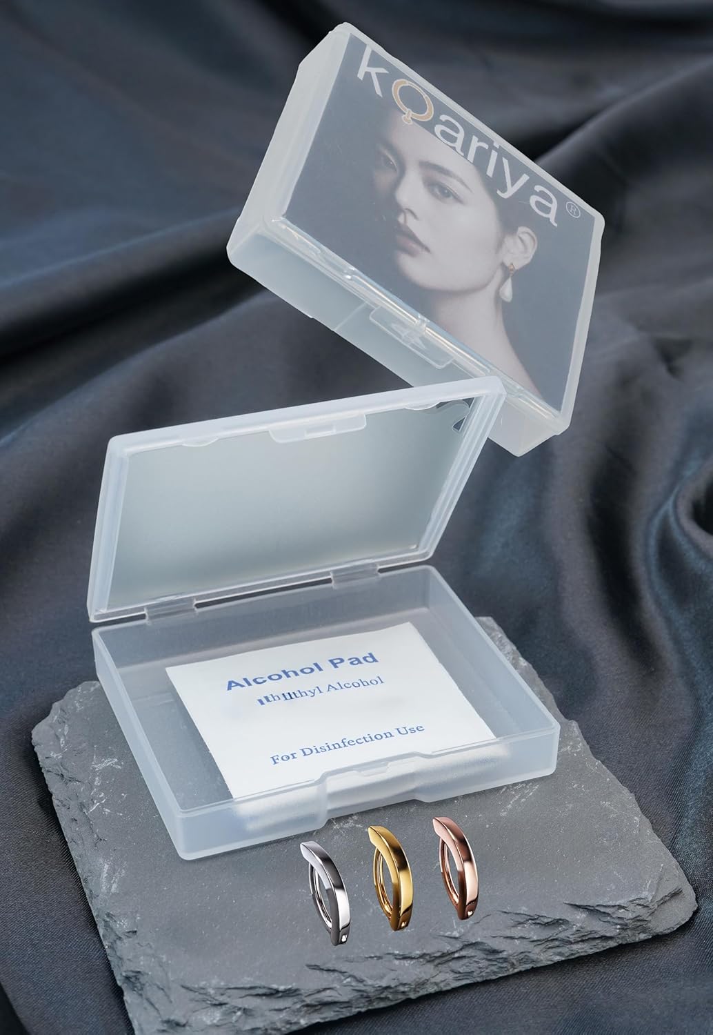 14G belly button ring Clicker belly ring - Surgical Steel, Mirror Travel Case & Waterproof Pouch Options - 我的商店我的商店我的商店