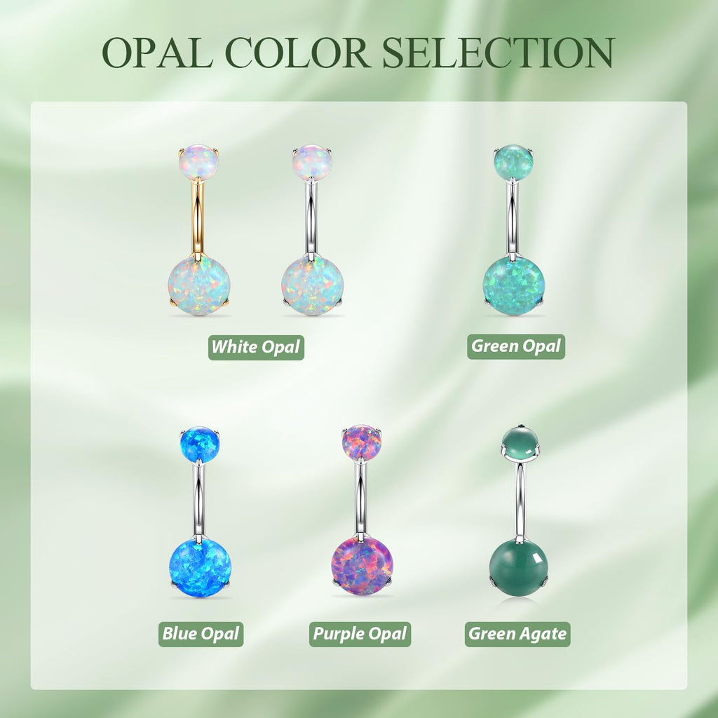 14G Belly Button Ring Titanium Belly Button Piercing Belly Ring Internally Threaded Navel Piercing Jewelry - 我的商店我的商店我的商店