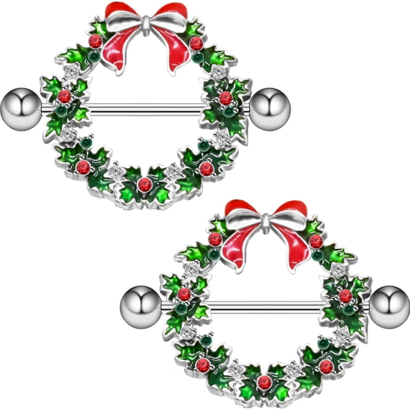 14g-christmas-nipple-barbells-garland-ring-316l-surgical-stainless-steel-womens-body-piercing-jewelry-with-small-bell-main