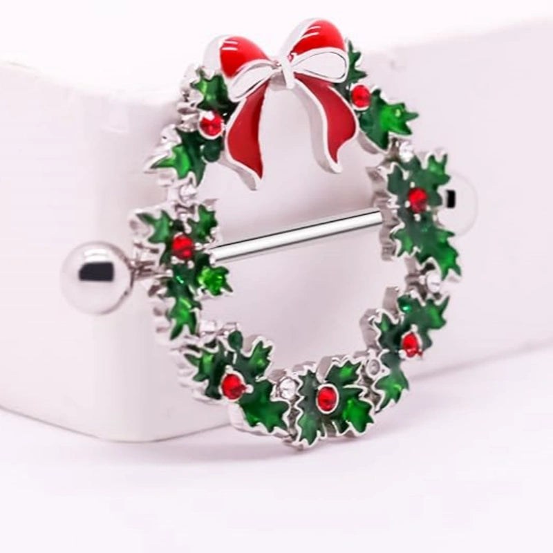 14g-christmas-nipple-barbells-garland-ring-316l-surgical-stainless-steel-womens-body-piercing-jewelry-with-small-bell