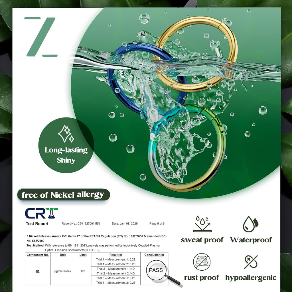 14G Clicker Belly Button Ring for Women White Gold Plated Hoop Belly Button Rings Shiny CZ Belly Button Clicker Oval Belly Ring Reverse Navel Body Belly Piercing Jewelry - 我的商店我的商店我的商店