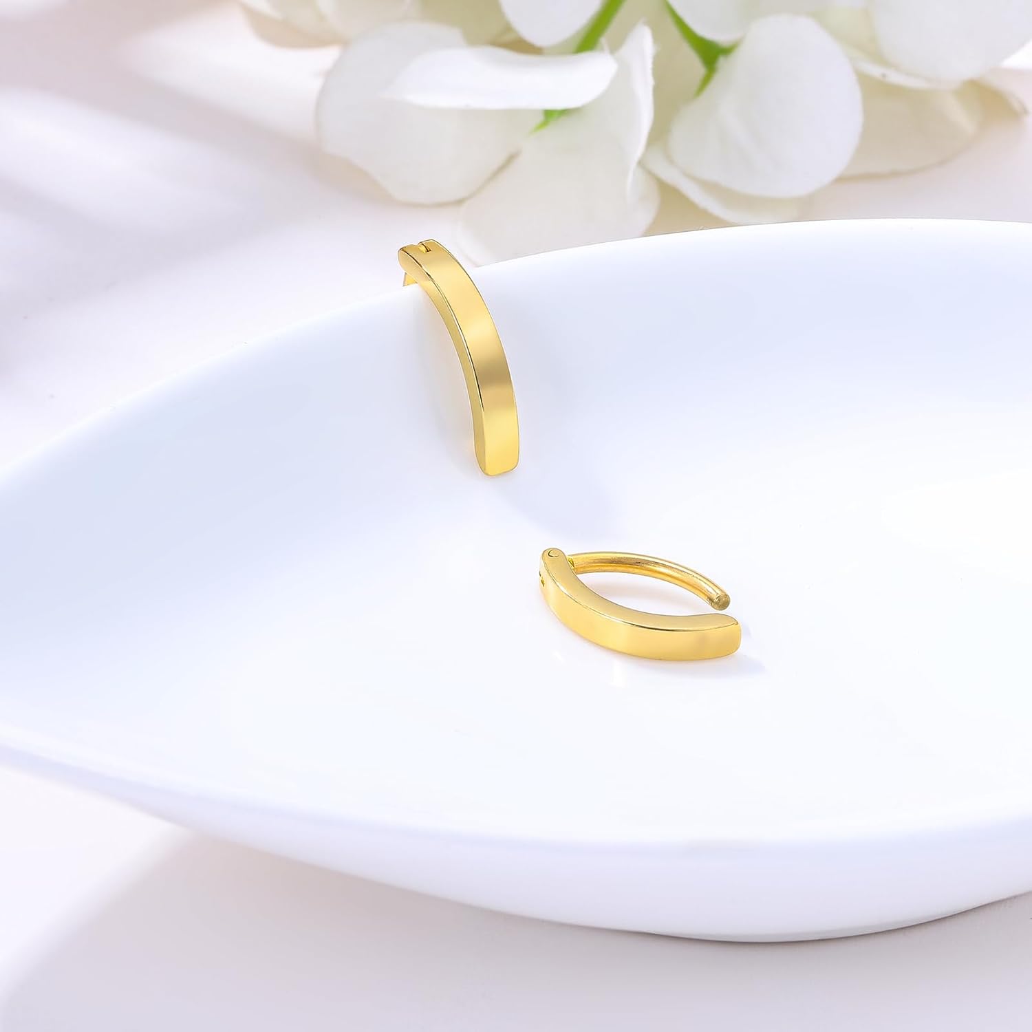 14G Clicker Belly Button Ring，Surgical Stainless Steel Hinged Belly Button Rings Belly Barbell Piercing Navel Barbell Body Jewelry 2PCS - 我的商店我的商店我的商店