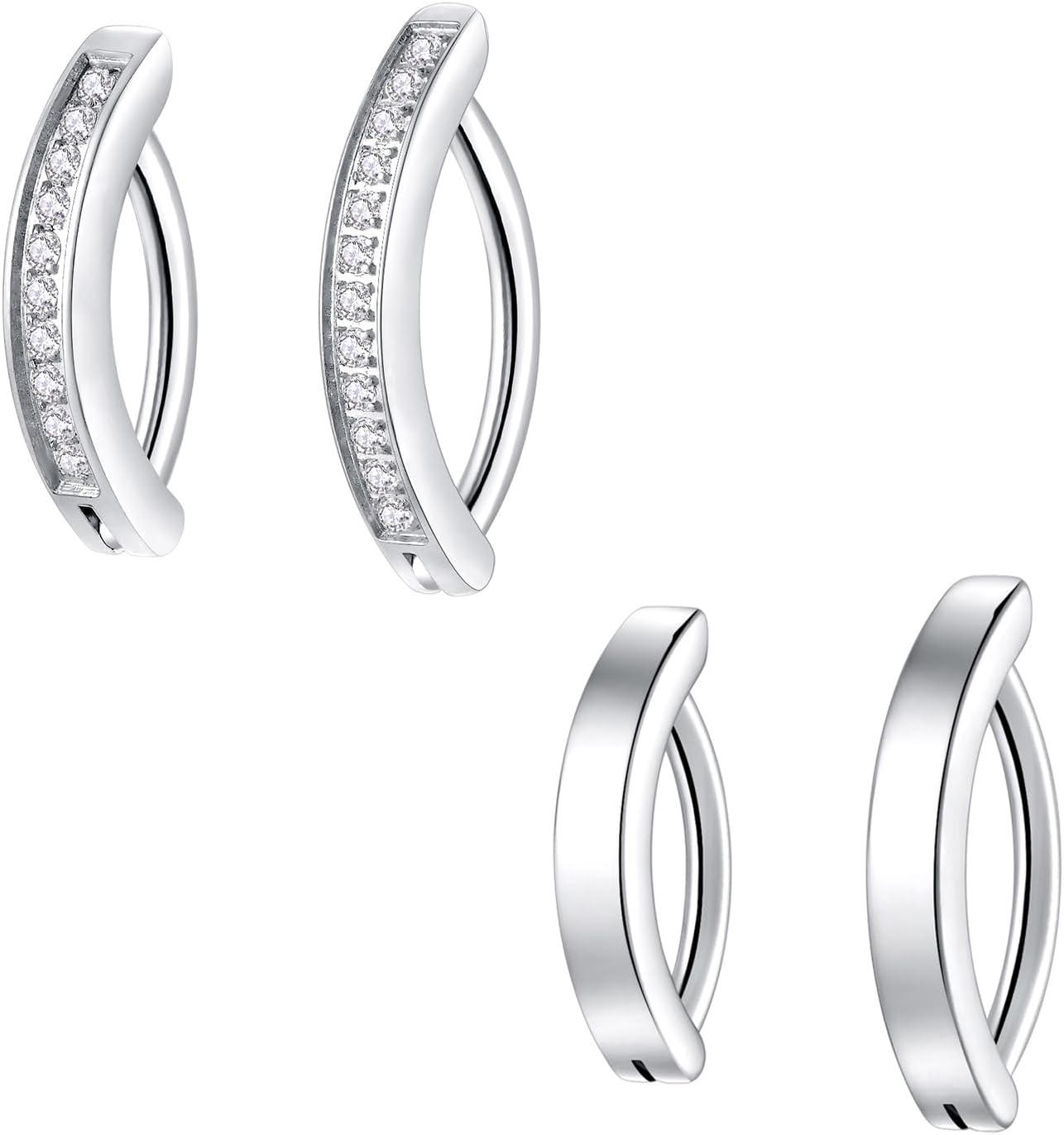 14G Clicker Belly Button Ring，Surgical Stainless Steel Hinged Belly Button Rings Belly Barbell Piercing Navel Barbell Body Jewelry 2PCS - 我的商店我的商店我的商店