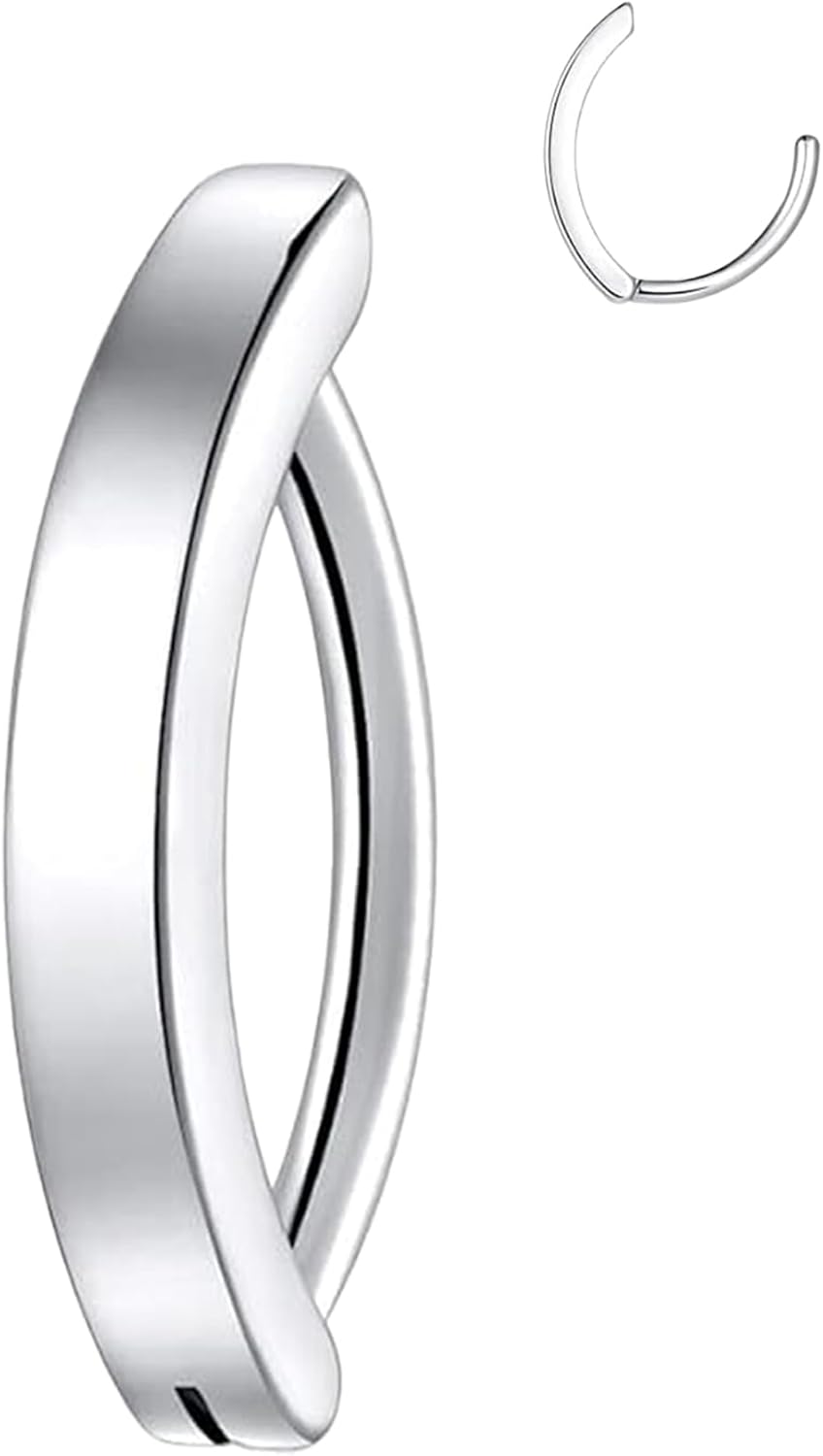 14G Clicker Belly Button Ring，Surgical Stainless Steel Hinged Belly Button Rings Belly Barbell Piercing Navel Barbell Body Jewelry 2PCS - 我的商店我的商店我的商店