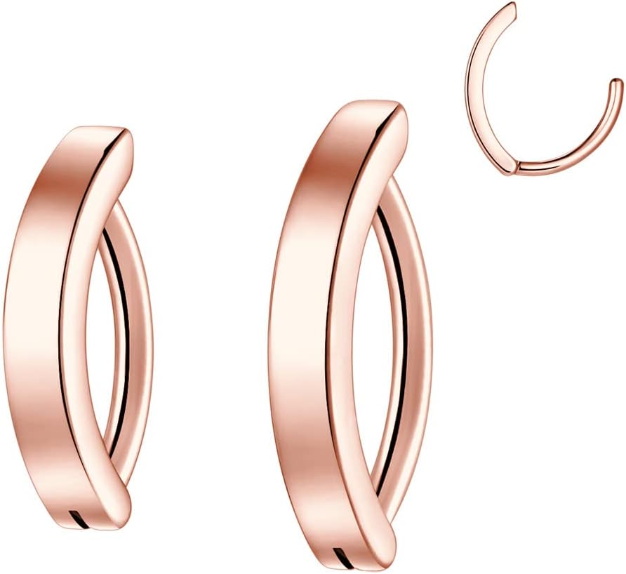 14G Clicker Belly Button Ring，Surgical Stainless Steel Hinged Belly Button Rings Belly Barbell Piercing Navel Barbell Body Jewelry 2PCS - 我的商店我的商店我的商店