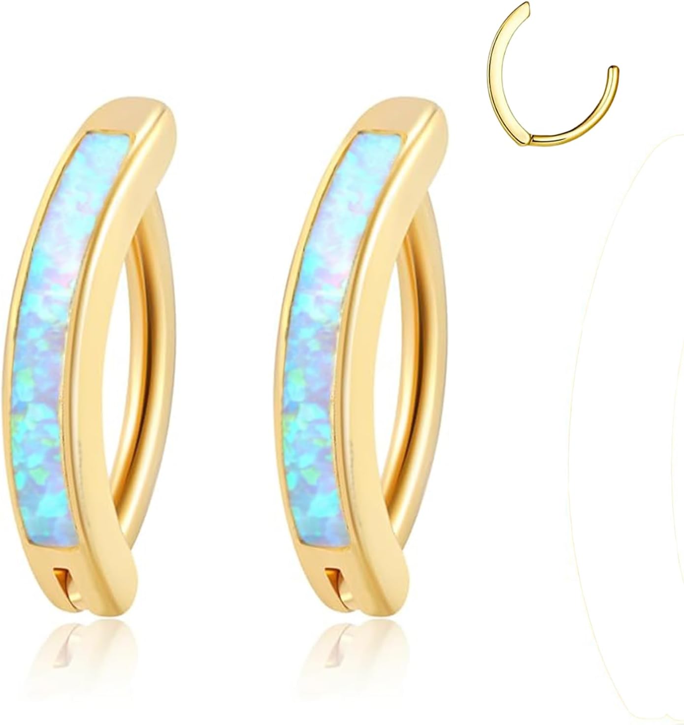 14G Clicker Belly Button Ring，Surgical Stainless Steel Hinged Belly Button Rings Belly Barbell Piercing Navel Barbell Body Jewelry 2PCS - 我的商店我的商店我的商店