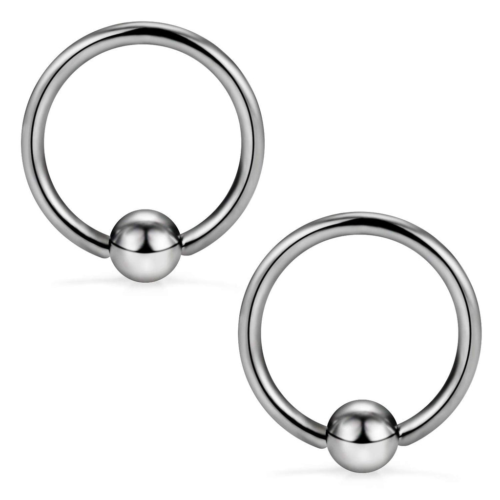 14G G23 Titanium Captive Bead Ring Nose Rings Hoop Helix Daith Cartilage Tragus Earrings Nipple Eyebrow Body Piercing - QIAO Crystal我的商店QIAO Crystal