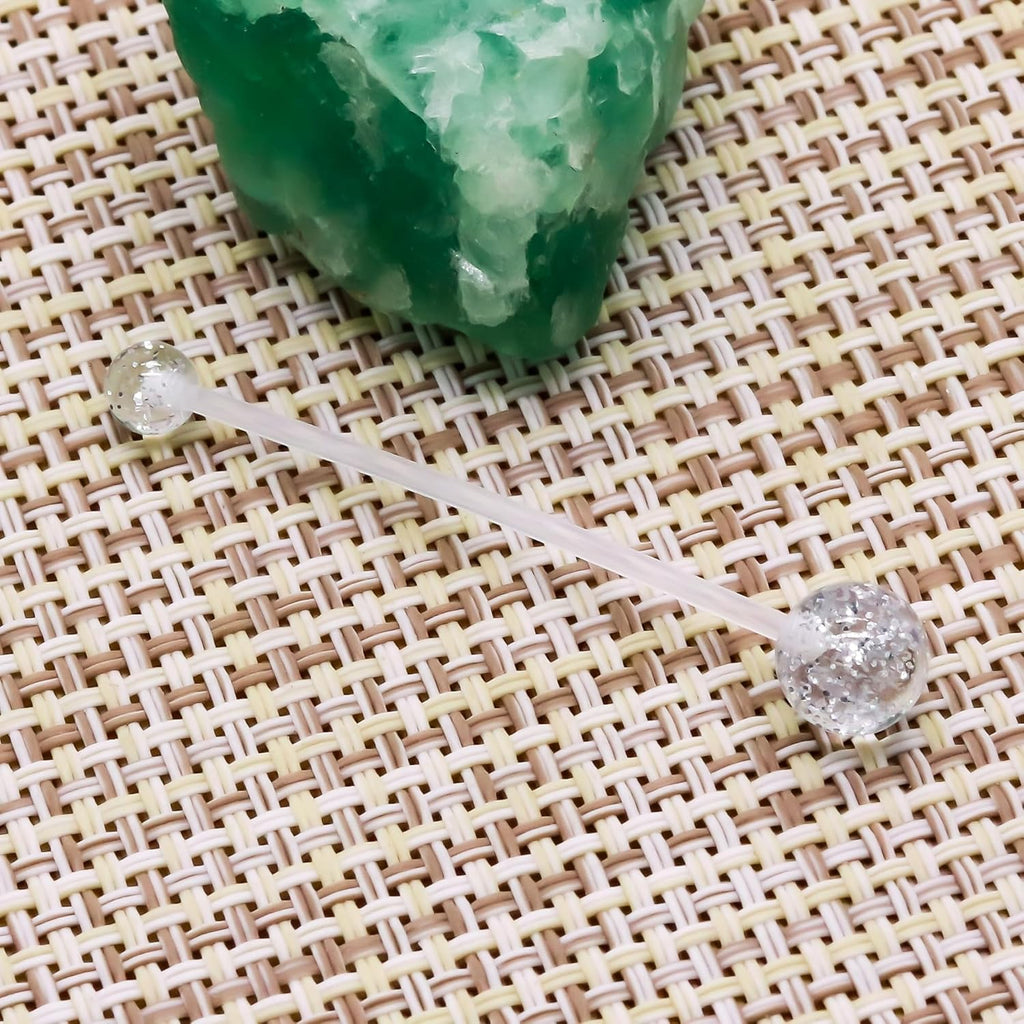 14G Heart Flexible Clear Acrylic Pregnancy Belly Button Ring Butterfly Dangle Pregnancy Maternity Belly Rings - 我的商店我的商店我的商店