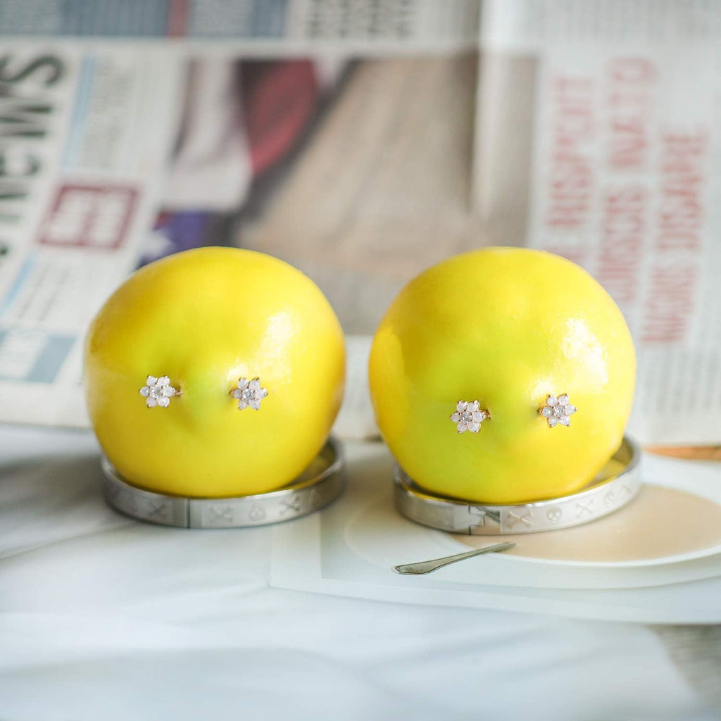 14G Opal Flower CZ Nipple Barbell Nipple Ring Piercing Jewelry for Women - QIAO CrystalQIAO CrystalQIAO Crystal