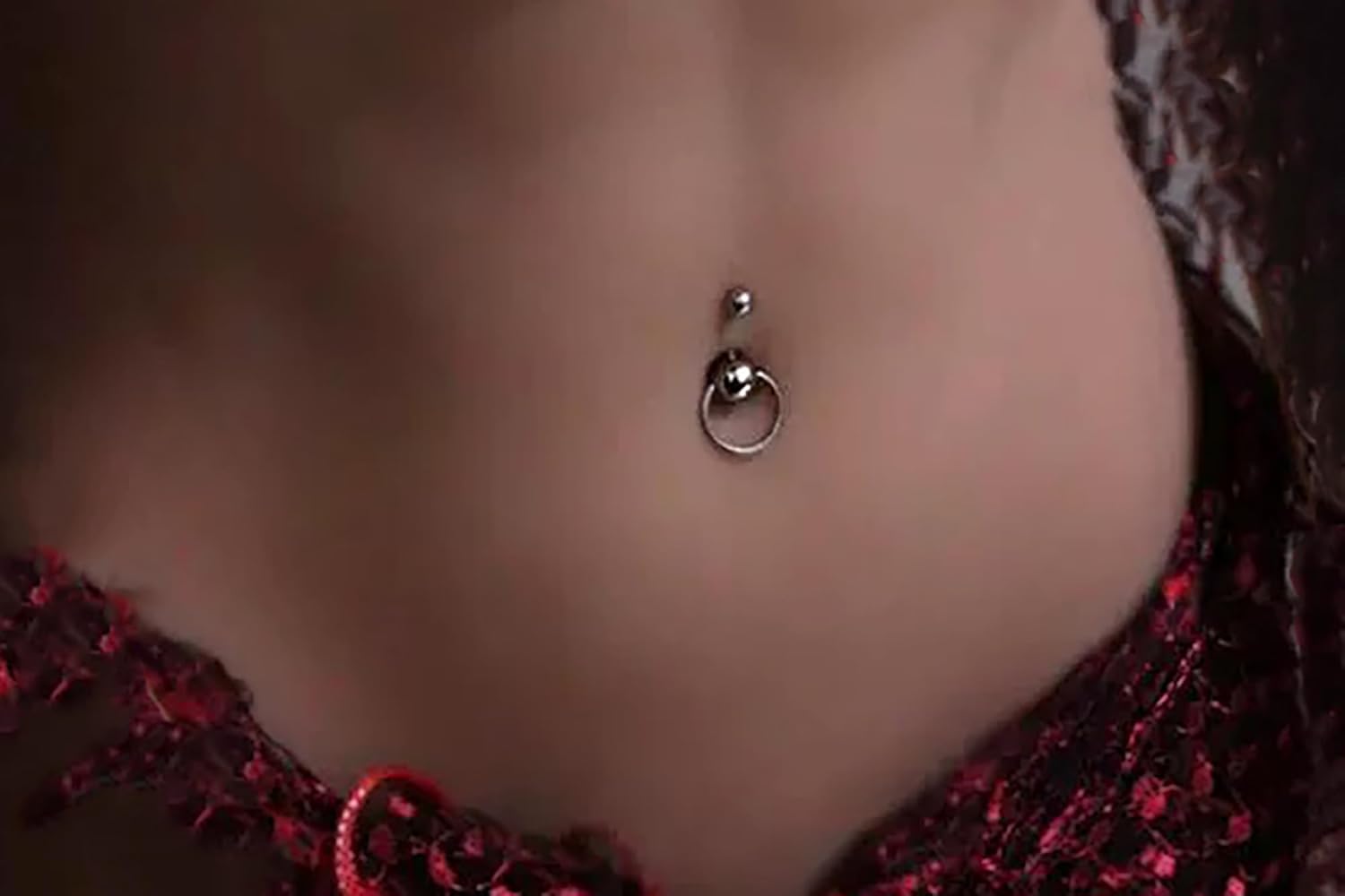 14g Short Bar Captive Bead Belly Button Ring for Women Belly Piercing, Surgical Steel Belly Rings Silver, 6mm 8mm 10mm Bar Length - 我的商店我的商店我的商店