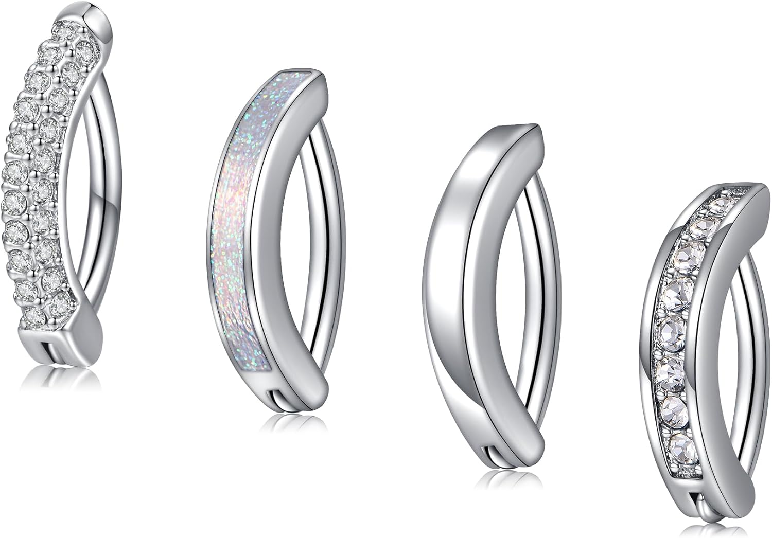 14G Stainless Steel Belly Button Rins, Heart CZ Belly Barbell Piercings, Cute Navel Piercing Jewelry For Women - 我的商店我的商店我的商店