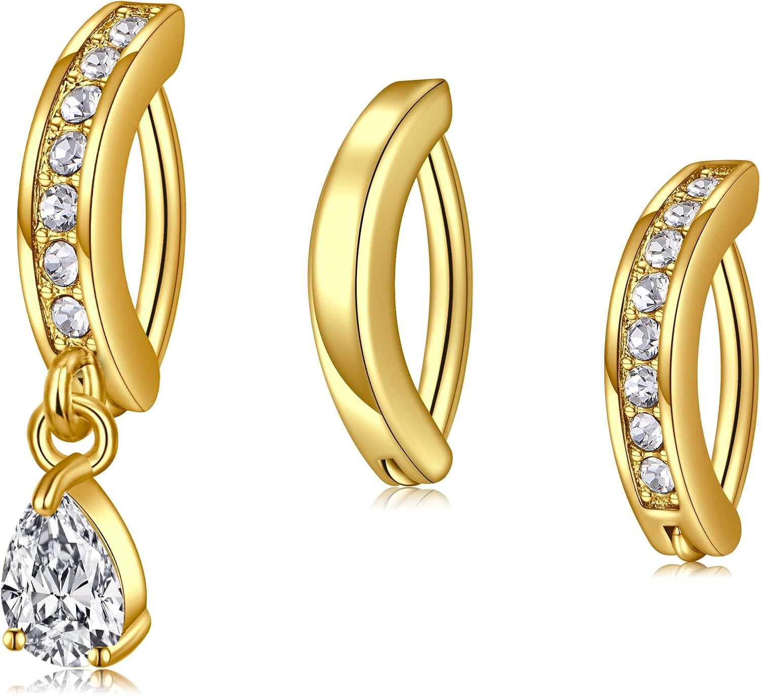 14G Stainless Steel Belly Button Rins, Heart CZ Belly Barbell Piercings, Cute Navel Piercing Jewelry For Women - 我的商店我的商店我的商店