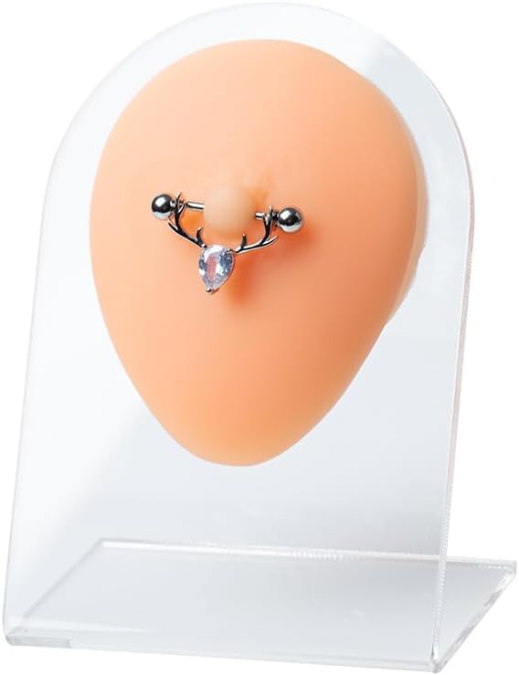 14G Stainless Steel Nipple Ring Clear CZ Butterfly Nipple Barbell 316L Stainless Steel Piercings Jewelry for Women - QIAO CrystalQIAO CrystalQIAO Crystal