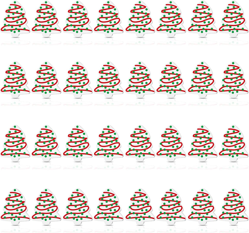 16 Pairs Christmas Tree Earrings Candy Cane Stud Earrings for Women Holiday Dangle Earrings Bulk Cute Festive Gifts Xmas Hook Jewelry Costume Outfit Accessories - 我的商店我的商店我的商店