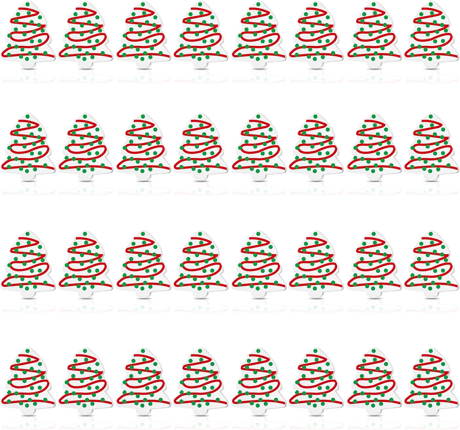 16 Pairs Christmas Tree Earrings Candy Cane Stud Earrings for Women Holiday Dangle Earrings Bulk Cute Festive Gifts Xmas Hook Jewelry Costume Outfit Accessories - 我的商店我的商店我的商店