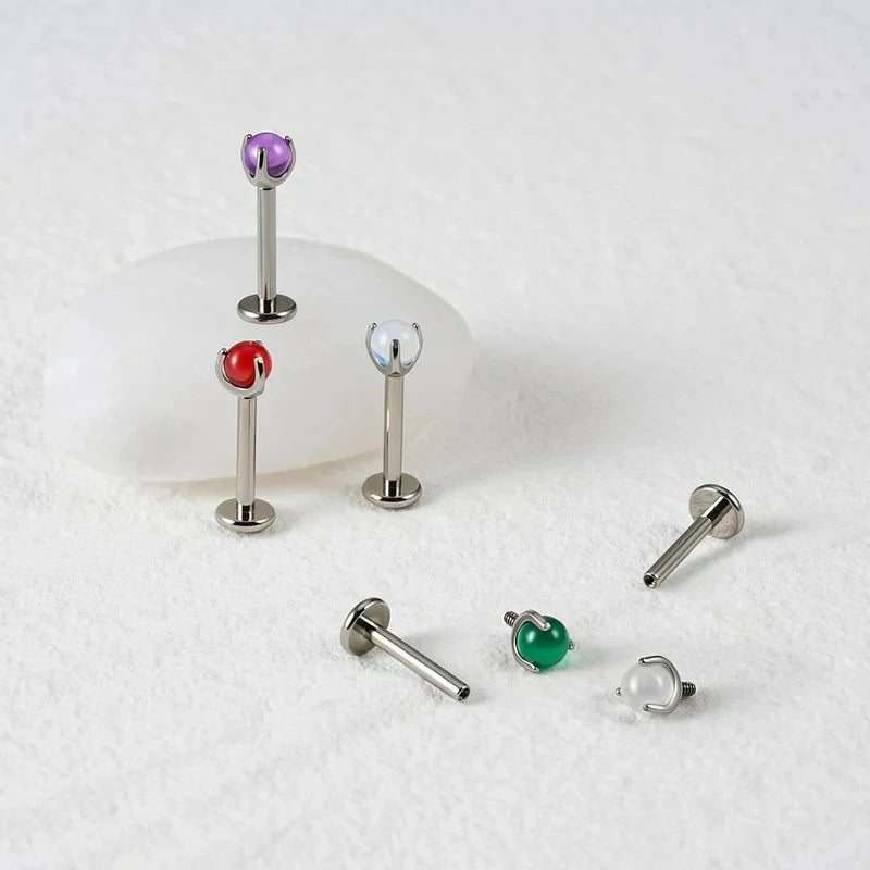 1PC 16G 6mm 8mm Cartilage Earring Stud for Tragus Conch Helix