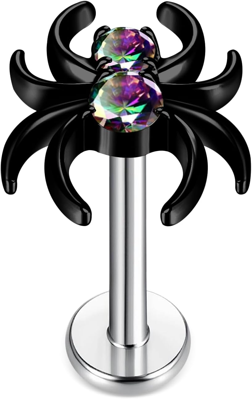 16g F136 Implant Grade Titanium Labrets Press Fit Threadless Push In Dainty Cartilage Helix - QIAO CrystalQIAO CrystalQIAO Crystal