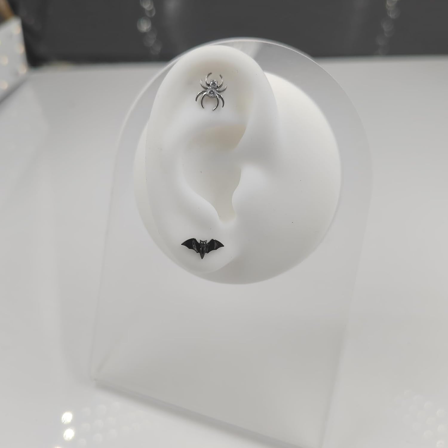 16g F136 Implant Grade Titanium Labrets Press Fit Threadless Push In Dainty Cartilage Helix - QIAO CrystalQIAO CrystalQIAO Crystal