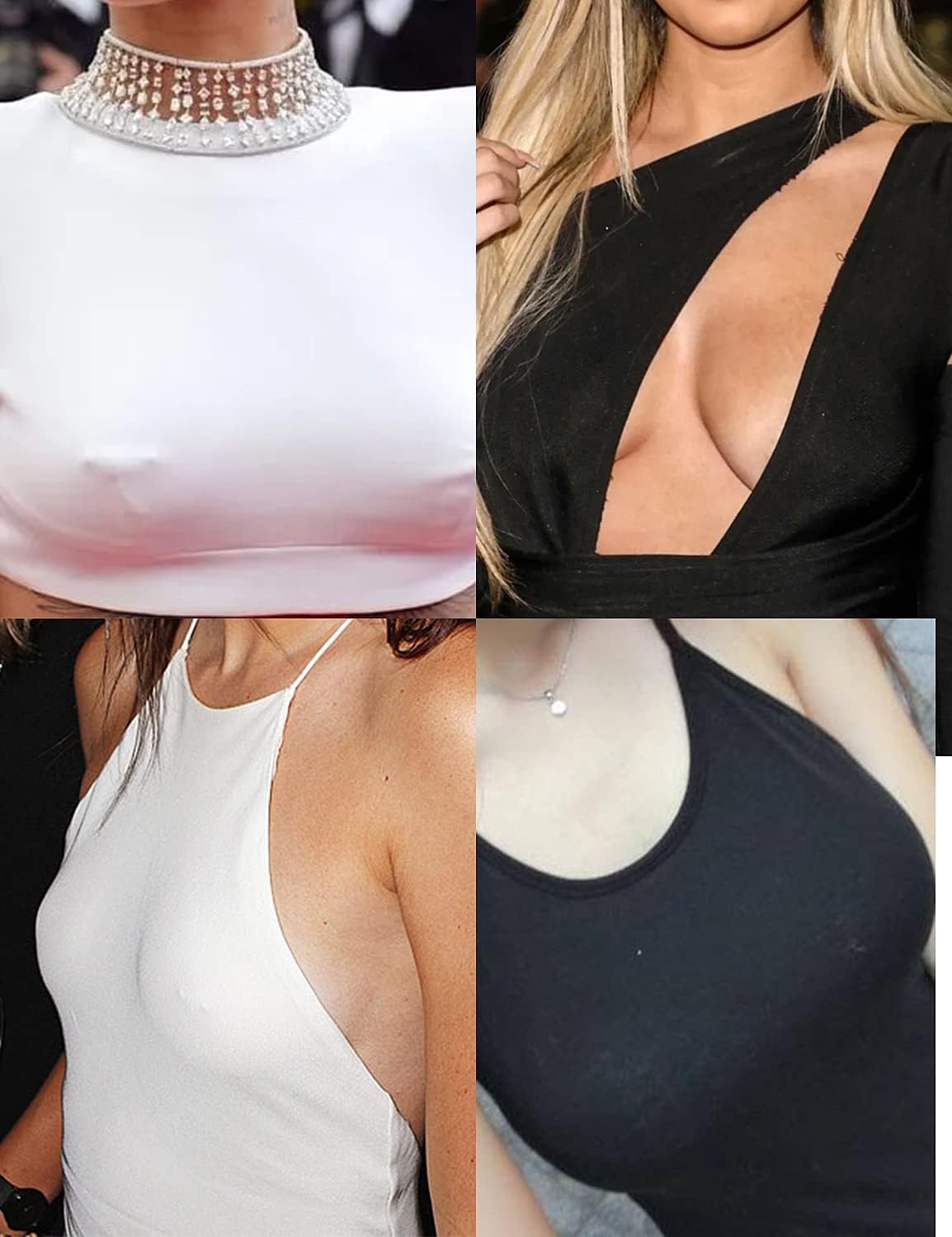 16G Nipple Piercing Jewelry - Surgical Steel Cubic Zirconia Dragon Claw Straight Barbell Nipple Rings in Silver & Rose Gold - QIAO CrystalQIAO CrystalQIAO Crystal