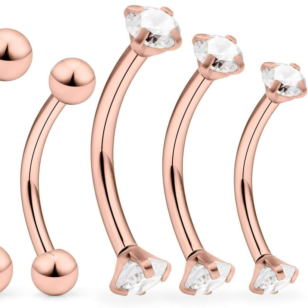 16G Rook Piercing Jewelry Eyebrow Rings Hypoallergenic Surgical Steel Vertical Lip Labret Belly Snake Eye Tongue Ring Daith Earring Piercing Jewelry for Men Women Curved Barbells 6mm 8mm 10mm - 我的商店我的商店我的商店