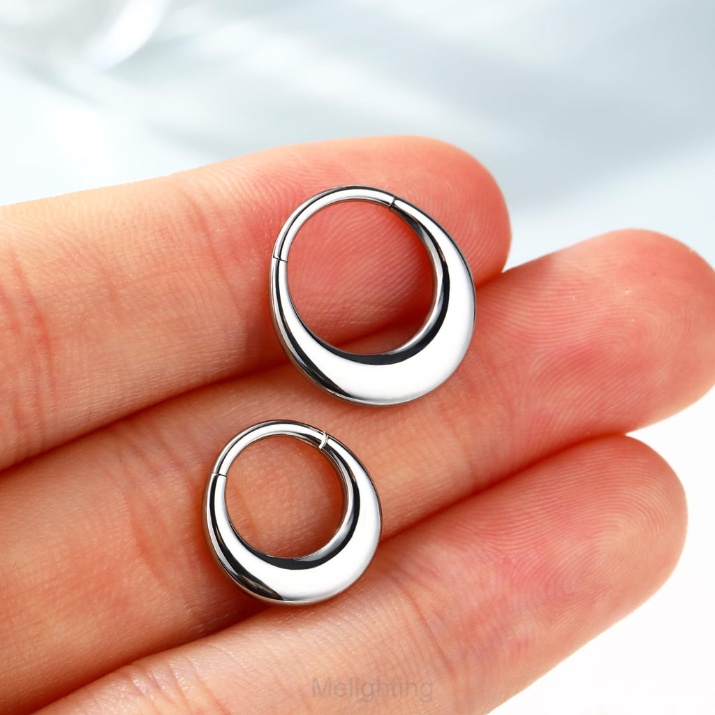 16G Septum Ring Hoop Stainless Steel 316L Septum Jewelry Clicker Cartilage Earring Hinged Segment Daith Piercing Jewelry for Women - QIAO Crystal我的商店QIAO Crystal