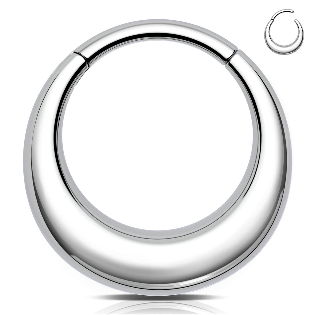 16G Septum Ring Hoop Stainless Steel 316L Septum Jewelry Clicker Cartilage Earring Hinged Segment Daith Piercing Jewelry for Women - QIAO Crystal我的商店QIAO Crystal