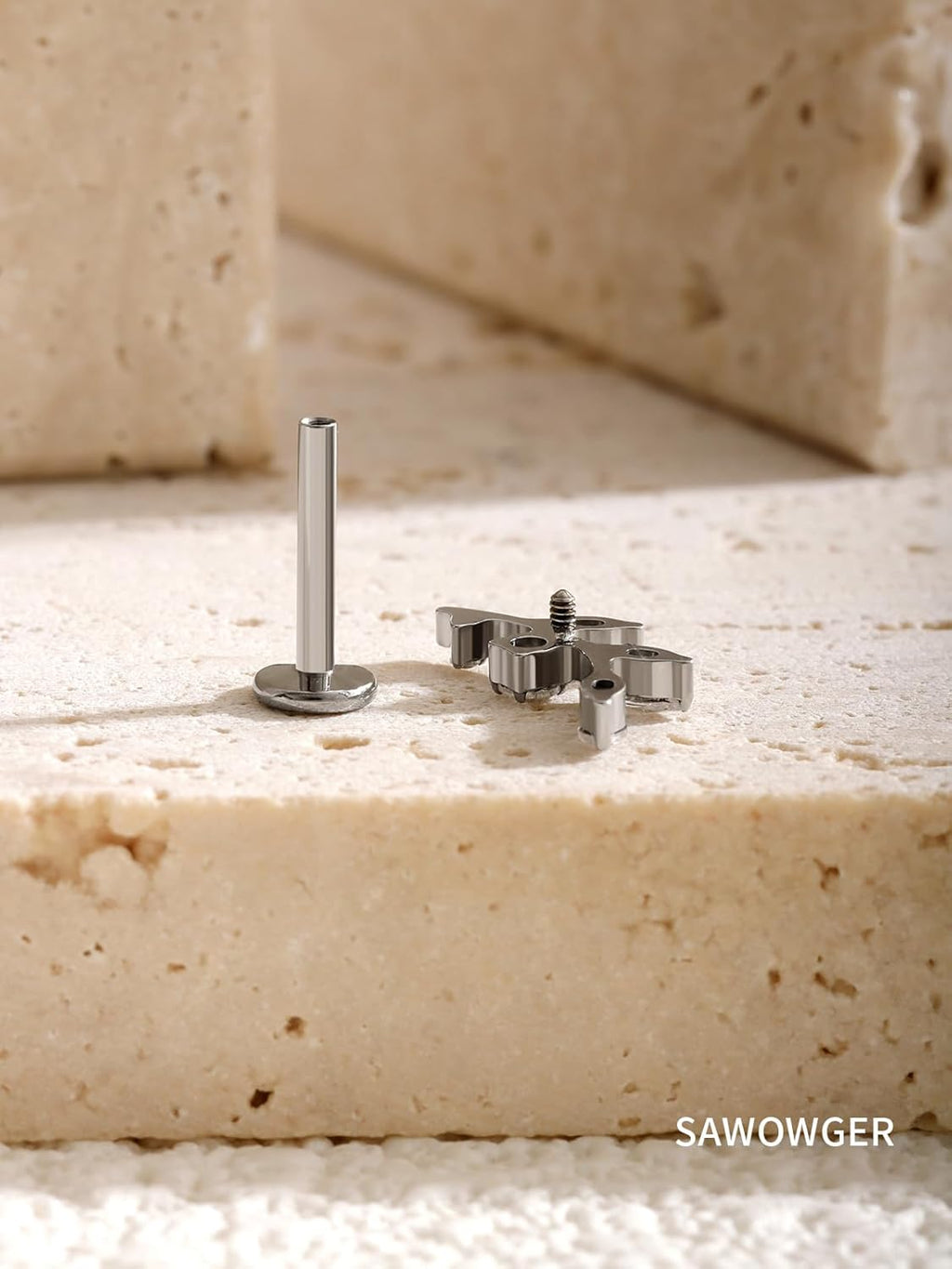 16G Titanium Flat Back Earrings for Women Conch/Helix/Foward Helix/Tragus/Hypoallergenic Piercing Jewelry Internal Thread Cartilage Stud Gold Silver CZ Branch Earrings - QIAO CrystalQIAO CrystalQIAO Crystal