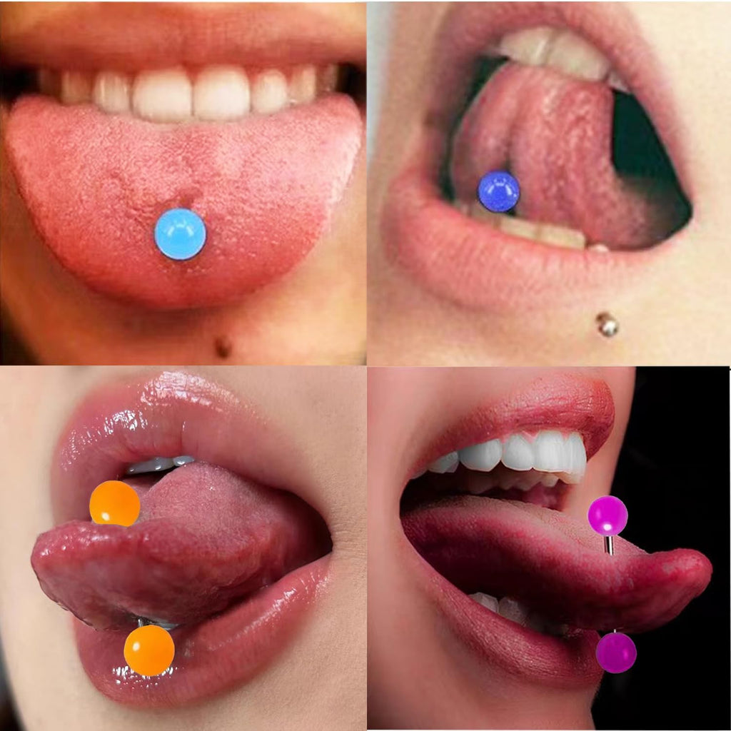 16Pcs Glow in The Dark Nipple Rings Tongue Rings 14G 316L Surgical Steel Glitter Acrylic Sequin Starry Sky Tongue Nipple Barbells Piercing Jewelry for Women Men - QIAO CrystalQIAO CrystalQIAO Crystal
