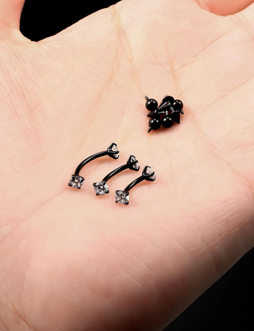 18G Internal Thread Eyebrow Piercing Jewelry Surgical Steel Curved Barbell Tiny Eyebrow Ring Vertical Labret Lip Jewelry Ear Rook Small Belly Button Ring for Women Men 6mm/8mm/10mm - 我的商店我的商店我的商店