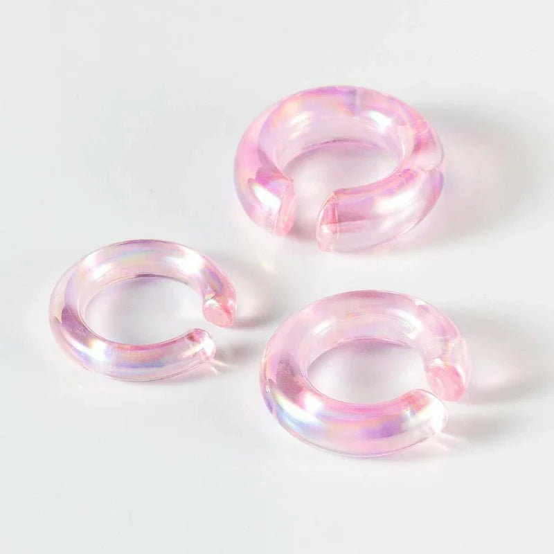 6mm-10mm 1 Pairs Glass Ear Weights Ear Heavy Earring Hangers Tapers Plugs