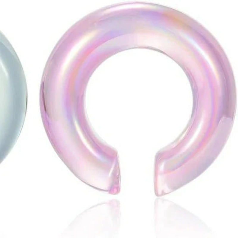 6mm-10mm 1 Pairs Glass Ear Weights Ear Heavy Earring Hangers Tapers Plugs