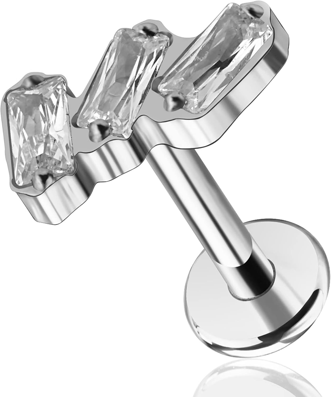 1PC 16G Gold Cartilage Earring ASTM F136 Titanium Piercing Jewelry for Tragus Helix - QIAO CrystalQIAO CrystalQIAO Crystal