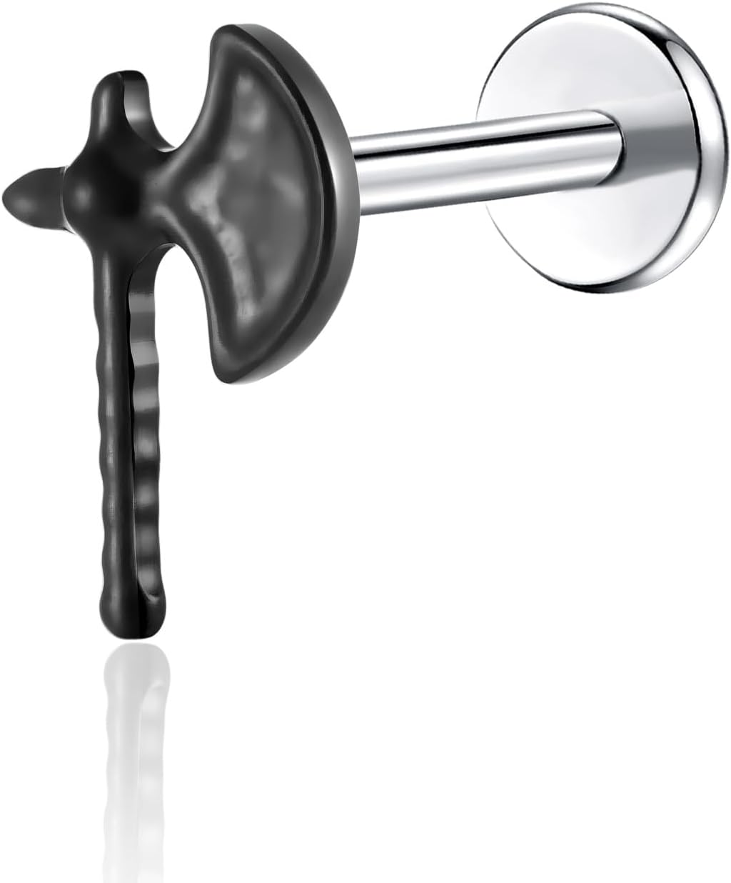 1Pcs G23 Titanium Flat Back Earrings Studs 16g F136 Implant Grade Titanium Labrets Press Fit Threadless Push In Dainty Cartilage Helix Conch Lobe Lip - QIAO CrystalQIAO CrystalQIAO Crystal