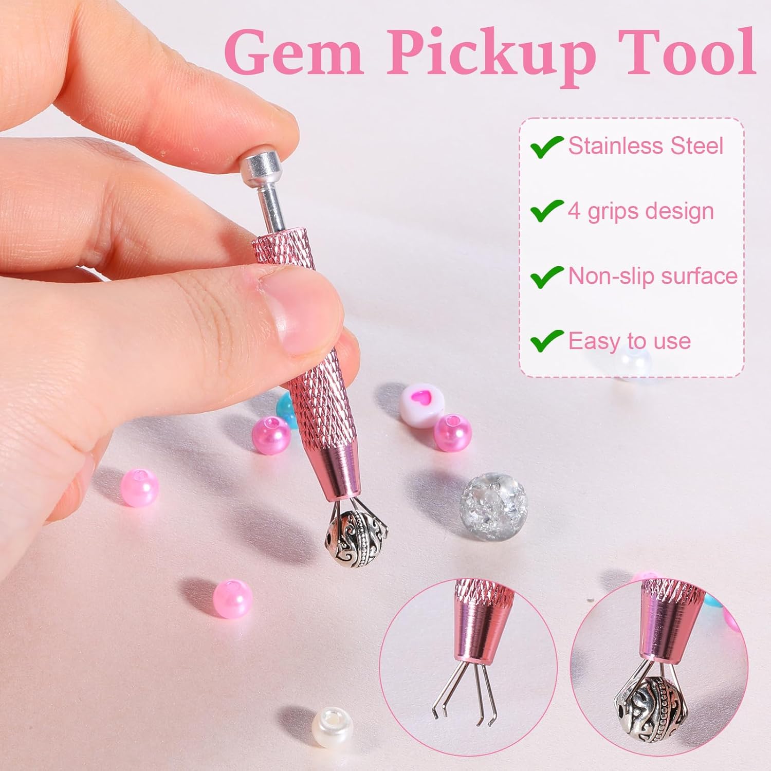 2 Pcs Piercing Changing Tools 4 - Claw Pick Up Piercing Ball Holder - QIAO CrystalQIAO CrystalQIAO Crystal
