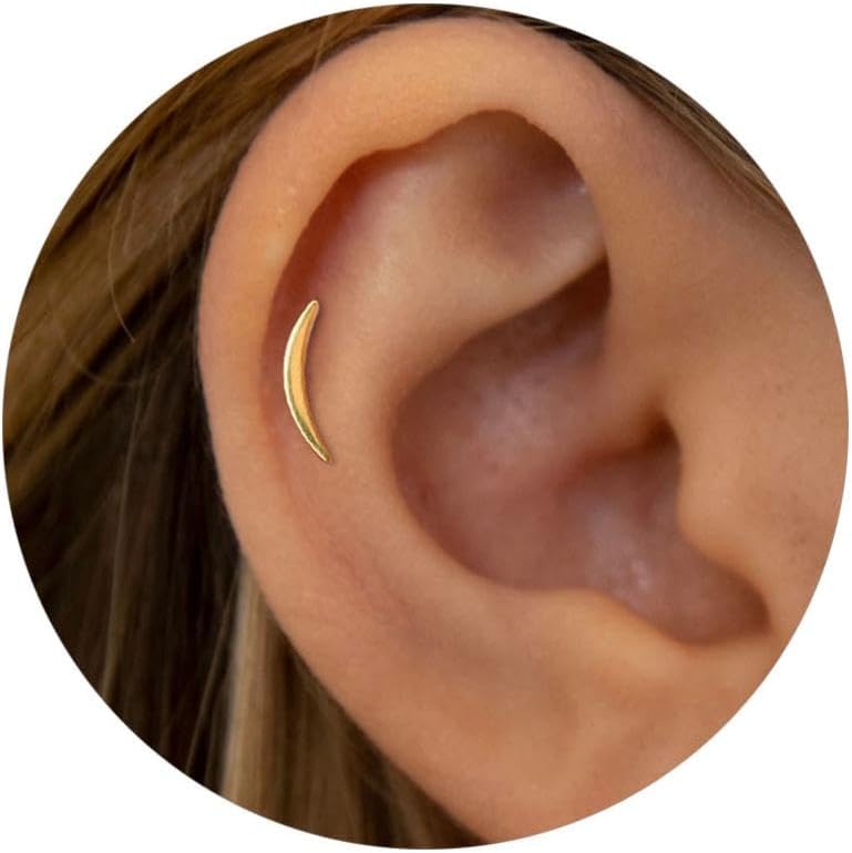 20G/18G/16G Flat Back Earrings Tiny artilage Earring Threadless Tragus Helix Stud Conch Piercing Jewelry - QIAO CrystalQIAO CrystalQIAO Crystal