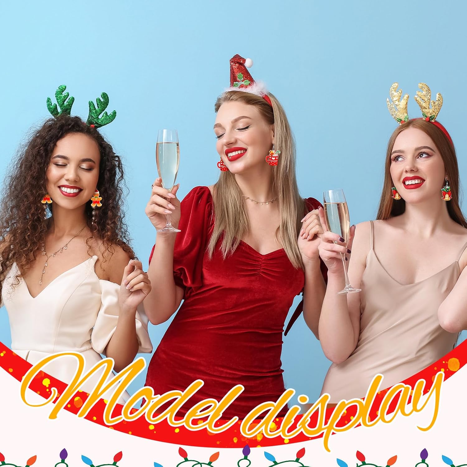 24 Pairs Christmas Drop Earrings Bulk Thanksgiving Xmas Holiday Acrylic Dangle Earrings Christmas Tree Bow Deer Snowflake Garland Red Truck Earrings Jewelry Set for Women Adults Gifts - 我的商店我的商店我的商店